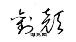 梁錦英劉顏草書個性簽名怎么寫