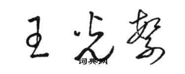 駱恆光王光繁草書個性簽名怎么寫