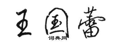 駱恆光王國蕾行書個性簽名怎么寫