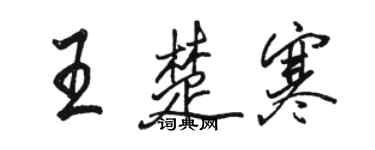 駱恆光王楚寒行書個性簽名怎么寫