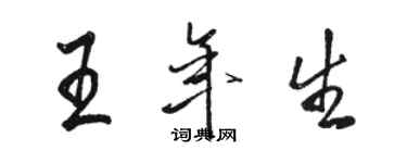 駱恆光王年生行書個性簽名怎么寫