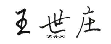 駱恆光王世莊行書個性簽名怎么寫