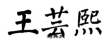 翁闓運王芸熙楷書個性簽名怎么寫