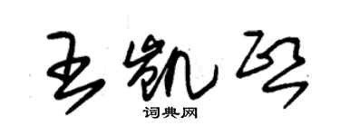 朱錫榮王凱熙草書個性簽名怎么寫