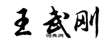 胡問遂王武剛行書個性簽名怎么寫