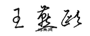 駱恆光王燕歐草書個性簽名怎么寫