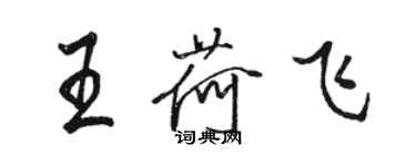 駱恆光王荷飛行書個性簽名怎么寫