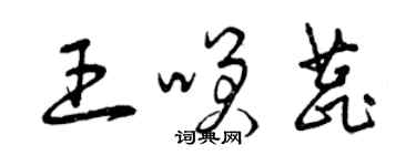 曾慶福王笑蕊草書個性簽名怎么寫