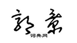 朱錫榮郭景草書個性簽名怎么寫