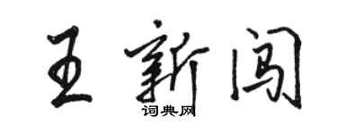 駱恆光王新闖行書個性簽名怎么寫
