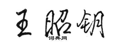 駱恆光王昭鑰行書個性簽名怎么寫