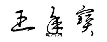 曾慶福王年寶草書個性簽名怎么寫