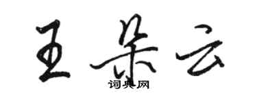 駱恆光王朵雲行書個性簽名怎么寫