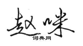 駱恆光趙咪行書個性簽名怎么寫