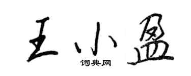王正良王小盈行書個性簽名怎么寫