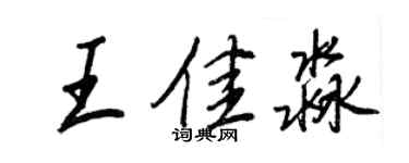 王正良王佳淼行書個性簽名怎么寫