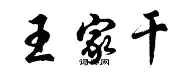 胡問遂王家乾行書個性簽名怎么寫
