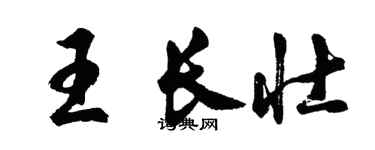 胡問遂王長壯行書個性簽名怎么寫