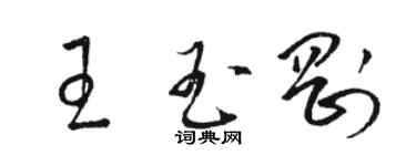 駱恆光王玉剛草書個性簽名怎么寫