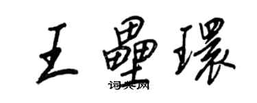 王正良王壘環行書個性簽名怎么寫