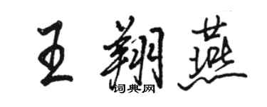 駱恆光王翔燕行書個性簽名怎么寫