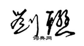 曾慶福劉聯草書個性簽名怎么寫