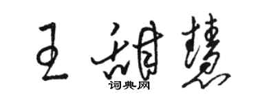 駱恆光王甜慧草書個性簽名怎么寫