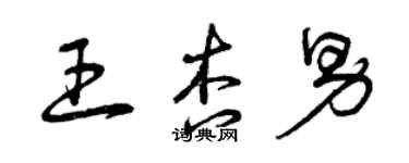 曾慶福王杏男草書個性簽名怎么寫