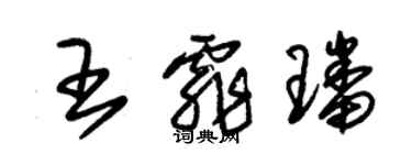 朱錫榮王霏璠草書個性簽名怎么寫