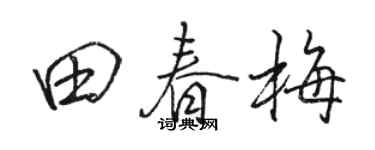 駱恆光田春梅行書個性簽名怎么寫
