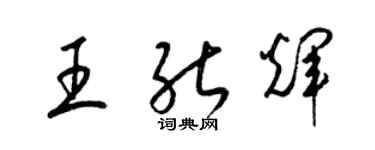 梁錦英王能輝草書個性簽名怎么寫