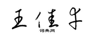 梁錦英王佳幸草書個性簽名怎么寫