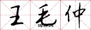 王毛仲怎么寫好看