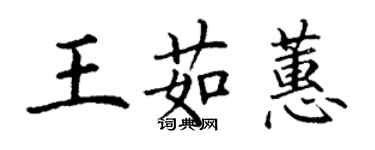 丁謙王茹蕙楷書個性簽名怎么寫