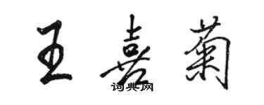 駱恆光王喜菊行書個性簽名怎么寫