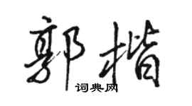 駱恆光郭楷行書個性簽名怎么寫