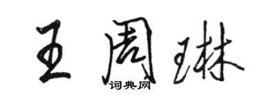 駱恆光王周琳行書個性簽名怎么寫