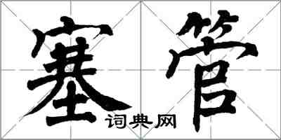 翁闓運塞管楷書怎么寫