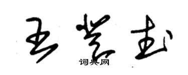 朱錫榮王登武草書個性簽名怎么寫