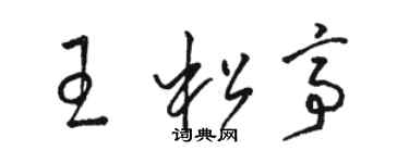 駱恆光王松亭草書個性簽名怎么寫