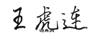 駱恆光王虎連行書個性簽名怎么寫
