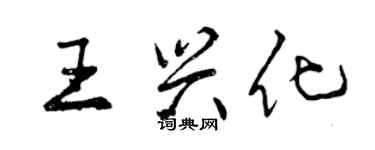 曾慶福王興化行書個性簽名怎么寫