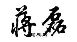 胡問遂蔣磊行書個性簽名怎么寫