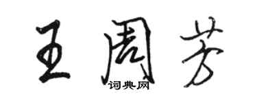 駱恆光王周芳行書個性簽名怎么寫