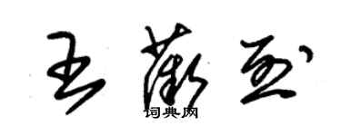 朱錫榮王薇烈草書個性簽名怎么寫