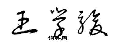 曾慶福王學駿草書個性簽名怎么寫