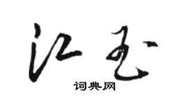 駱恆光江玉草書個性簽名怎么寫