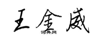 王正良王金威行書個性簽名怎么寫