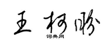 梁錦英王柯盼草書個性簽名怎么寫