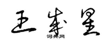 曾慶福王成星草書個性簽名怎么寫